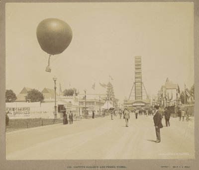 Ballon captif et grande roue, Exposition universelle de Chicago - Charles Dudley Arnold
