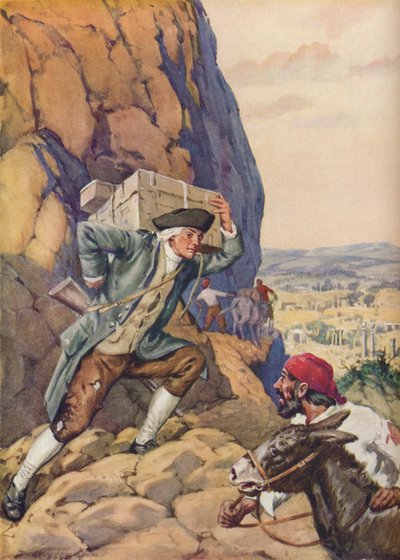 James Bruce aide son suiveur, vers 1925 - Charles Dudley Tennant