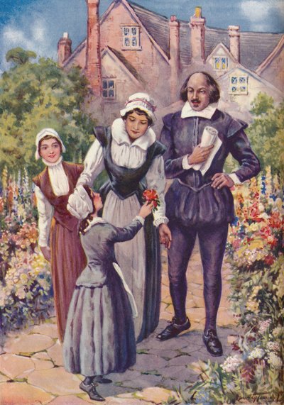 William Shakespeare - Une délicate fleur pour le roi des poètes, vers 1925 - Charles Dudley Tennant