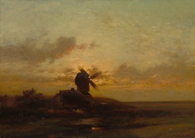 Le Moulin, fin des années 1850 (huile sur tissu) - Charles Duprez