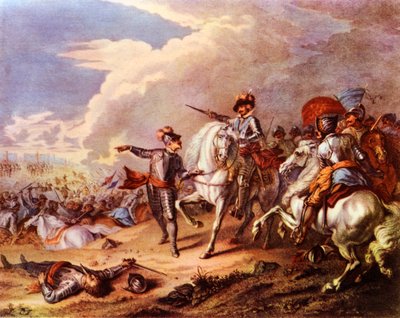 La bataille de Naseby en 1645, 