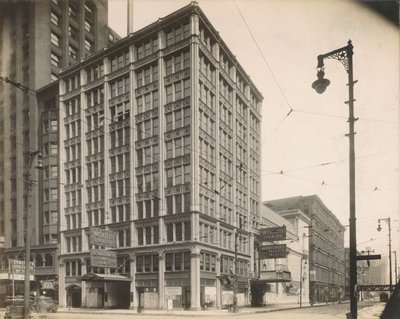 Vue du Woods Theatre au 54 W. Randolph St., Chicago, c.1900 - Charles E. Barker