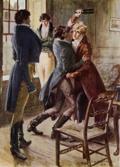 Illustration pour The Amateur Gentleman par Jeffery Farnol - Charles Edmund (after) Brock