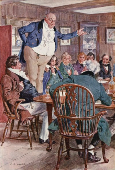 Illustration pour Les Papiers de Pickwick par Charles Dickens - Charles Edmund (after) Brock