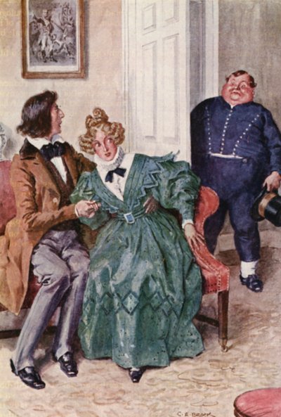 Illustration pour Les Papiers de Pickwick par Charles Dickens - Charles Edmund (after) Brock