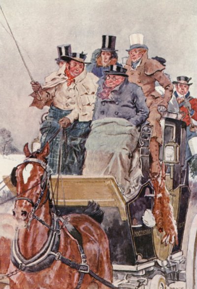 Illustration pour Les Papiers de Pickwick de Charles Dickens - Charles Edmund (after) Brock
