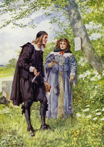 George Herbert, Sur la route de Bemerton - Charles Edmund Brock