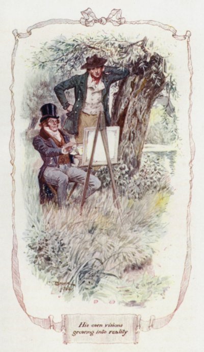 Ses propres visions devenant réalité (lithographie en couleur) - Charles Edmund Brock