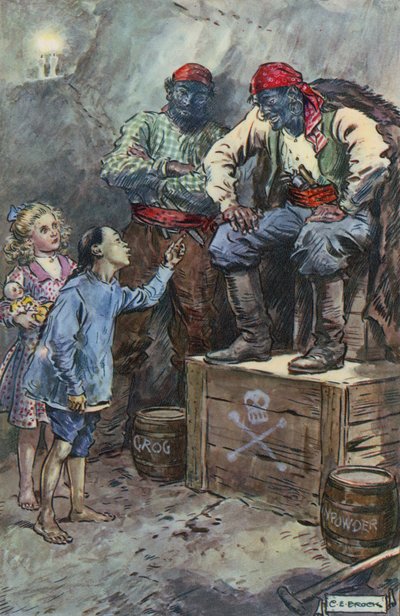 Illustration pour Queen of the Pirate Isle de Bret Harte - Charles Edmund Brock