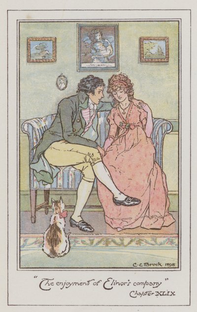 Illustration pour Sense and Sensibility de Jane Austen - Charles Edmund Brock