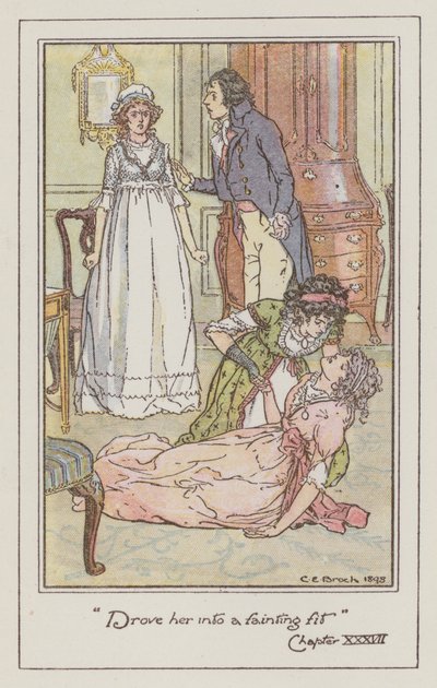 Illustration pour Sense and Sensibility de Jane Austen - Charles Edmund Brock