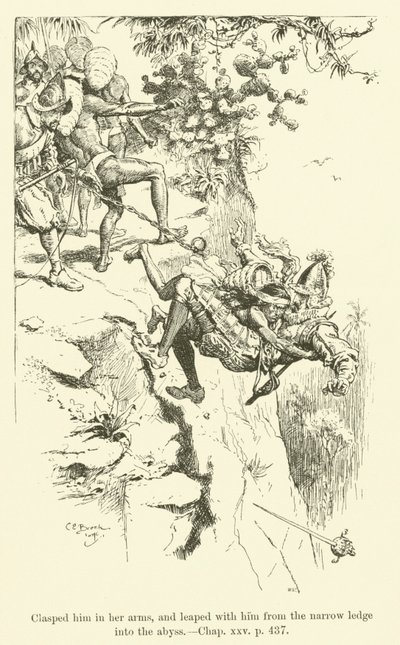 Illustration pour Westward Ho! de Charles Kingsley - Charles Edmund Brock