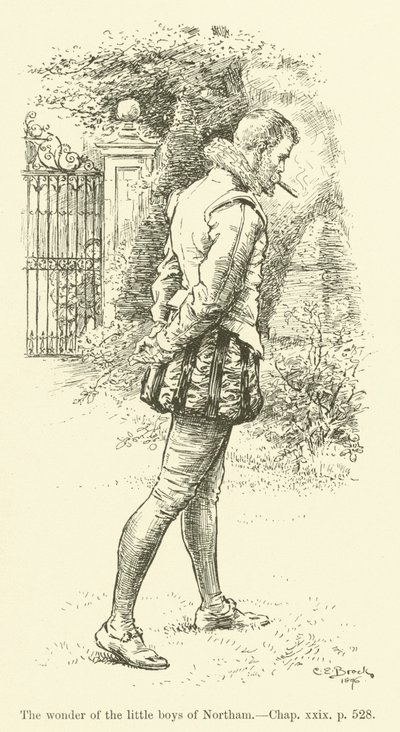 Illustration pour Westward Ho! de Charles Kingsley (gravure) - Charles Edmund Brock