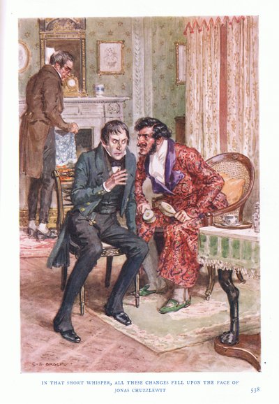 Dans ce court murmure, tous ces changements sont tombés sur le visage de Jonas Chuzzlewit - Charles Edmund Brock