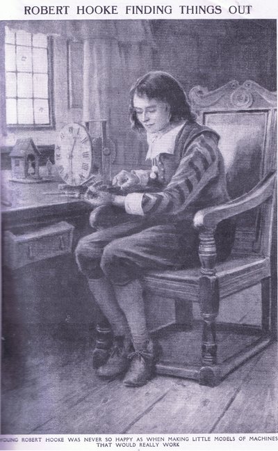 Robert Hooke découvrant des choses - Charles Edmund Brock
