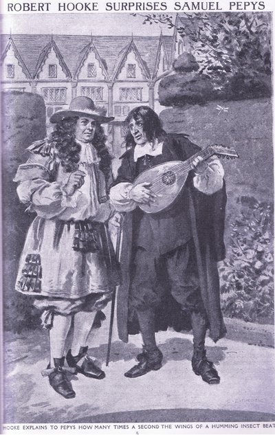Robert Hooke surprend Samuel Pepys - Charles Edmund Brock