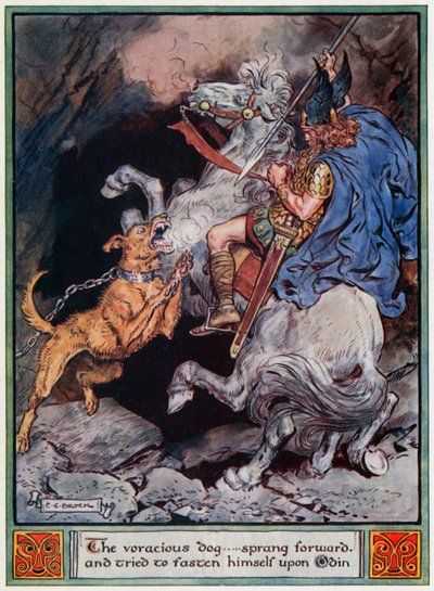 Le chien vorace... bondit en avant et tenta de s