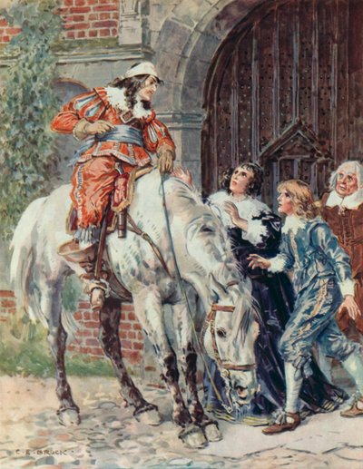 "Nous avons subi une défaite", scène de Outwitted (lithographie en couleur) - Charles Edmund Brock