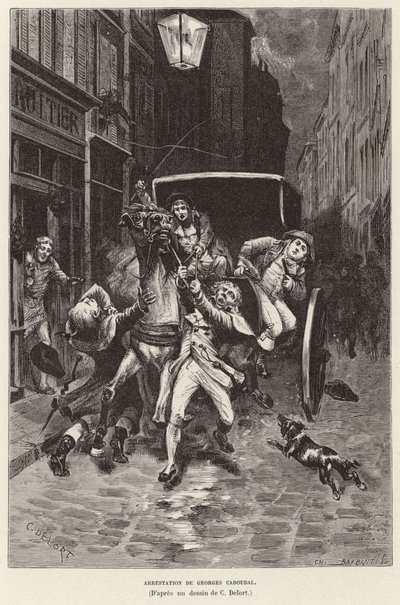 Arrestation de Georges Cadoudal, insurgé royaliste breton, Paris - Charles Edouard Delort