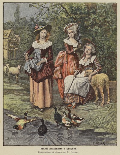 Marie-Antoinette au Trianon - Charles Edouard Delort
