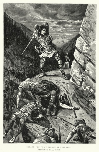 Roland Frappa au Perron de Sardoine (gravure) - Charles Edouard Delort
