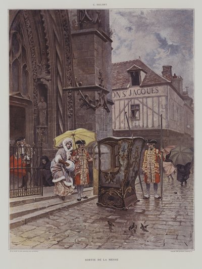 Sortie de la Messe - Charles Edouard Delort