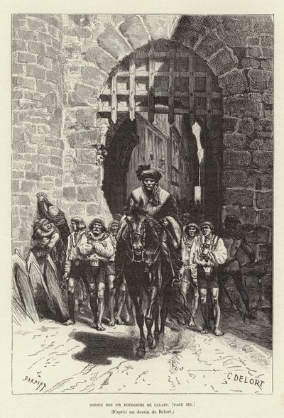 Sortie des six bourgeois de Calais - Charles Edouard Delort