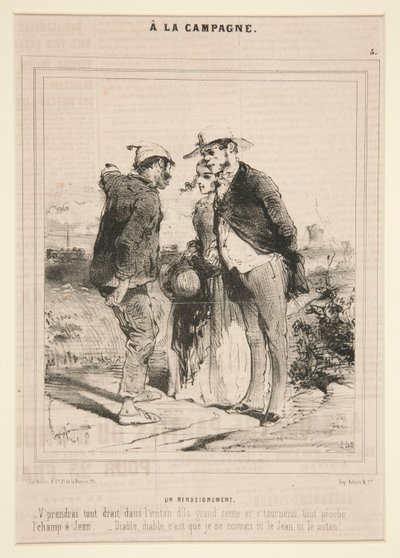 Un renseignement, de la série À la Campagne - Charles Edouard de Beaumont