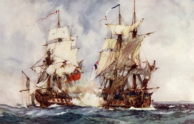 Capture de la Réunion française par le Crescent, 1793 - Charles Edward Dixon