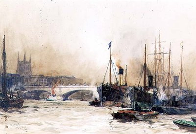 Au large de Billingsgate - Charles Edward Dixon