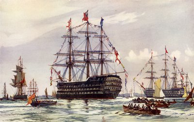 La reine à la revue de Spithead de 1845 - Charles Edward Dixon