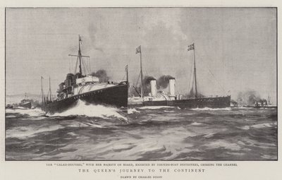 Le voyage de la reine sur le continent - Charles Edward Dixon