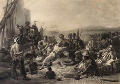 Scène sur la côte d