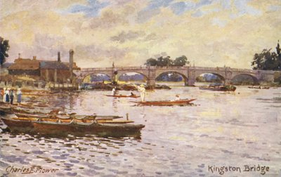 La Tamise : Pont de Kingston - Charles Edwin Flower