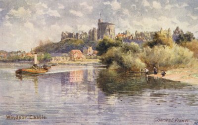 Rivière Thames : Château de Windsor - Charles Edwin Flower