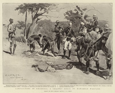 Campagne en Rhodésie, une relique macabre de la guerre des Matabele - Charles Edwin Fripp