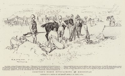 Le cheval de Compton bivouaquant à Kroonstad - Charles Edwin Fripp