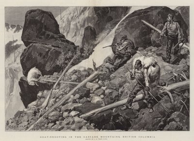 Chasse aux chèvres dans les montagnes Cascade, Colombie-Britannique - Charles Edwin Fripp