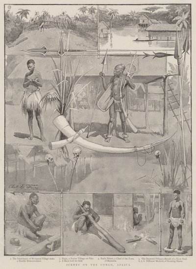 Scènes sur le Congo, Afrique - Charles Edwin Fripp