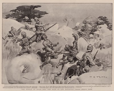 La bataille de Spion Kop, la montée sous un feu nourri - Charles Edwin Fripp