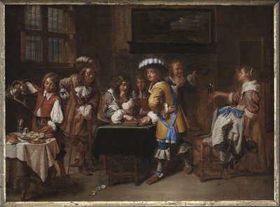 Joueurs de trictrac - Charles Emanuel Biset