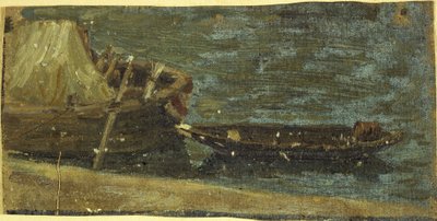 Bateaux amarrés, ca. 1870 - Charles Emile Cuisin
