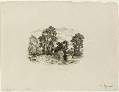 Un château - Charles Emile Jacque