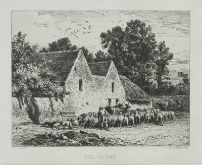 Une Ferme - Charles Emile Jacque