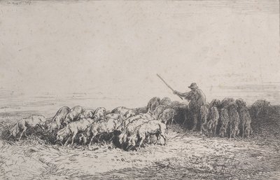 Un troupeau de cochons - Charles Emile Jacque