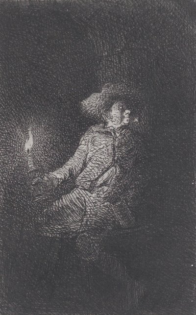 Un homme dans une grotte, 1842 - Charles Emile Jacque
