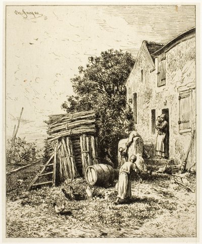 Habitation rustique - Charles Emile Jacque