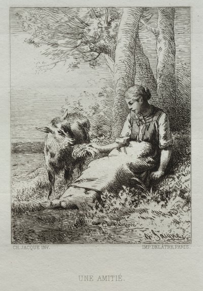 Affection - Charles Emile Jacque