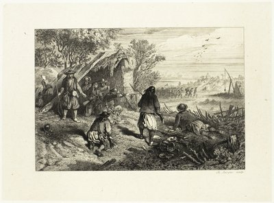 Une embuscade - Charles Emile Jacque