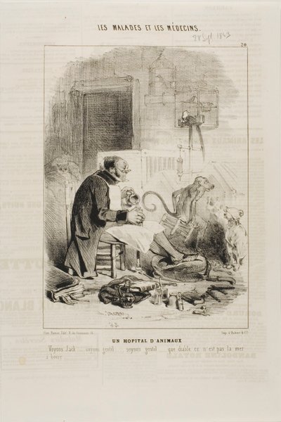 Un Hôpital pour Animaux (plaque 20) - Charles Emile Jacque